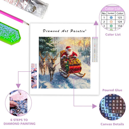Santa Claus Riding - DiamantmåLning