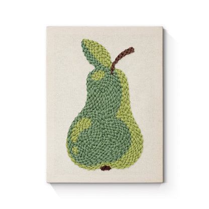 Grönt päron – Punch needle-broderi
