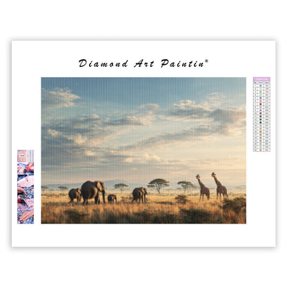 Safari på savannen – Diamantmålning
