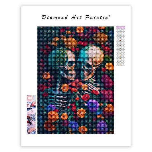 Skeletthav Av Blommor - DiamantmåLning
