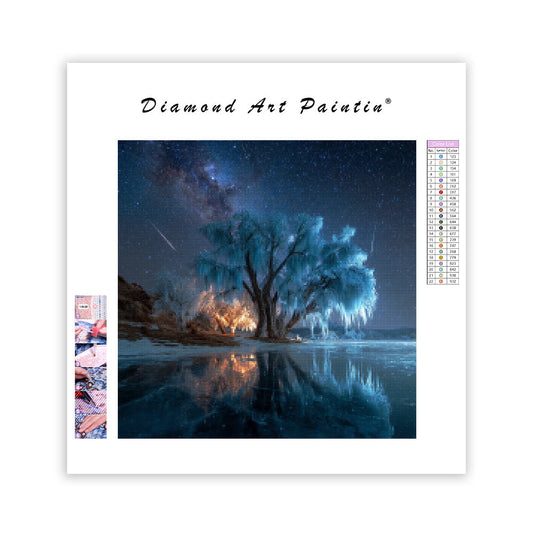 Fruset ljusträd – Diamantmålning
