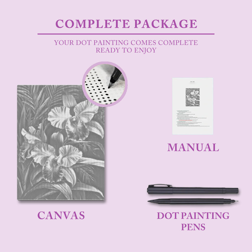 Rosa orkidé - Prickmålning