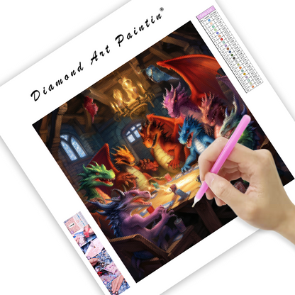 Drakens kortspel - Diamond Painting