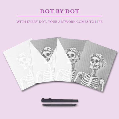 Leende skalle - Prickmålning