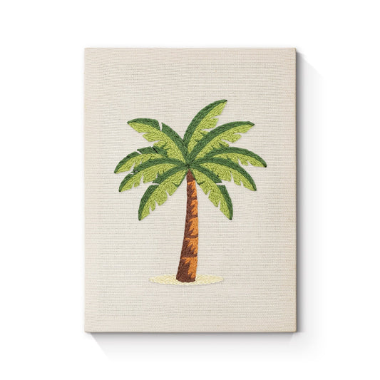Tropisk palm – Punch needle-broderi
