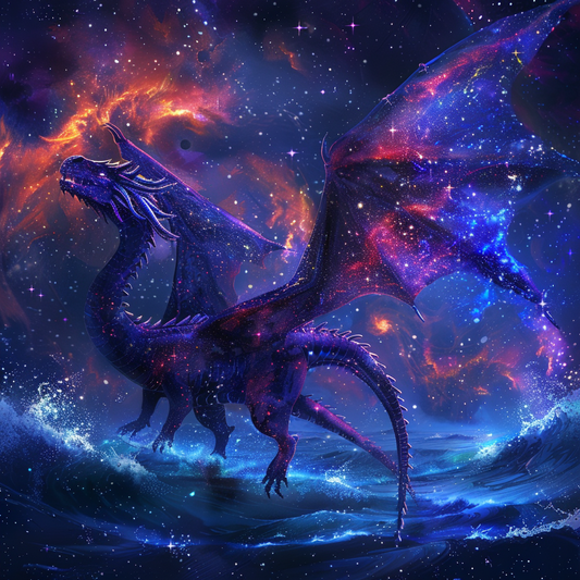 Kosmisk galaxdrake - Diamantmålning