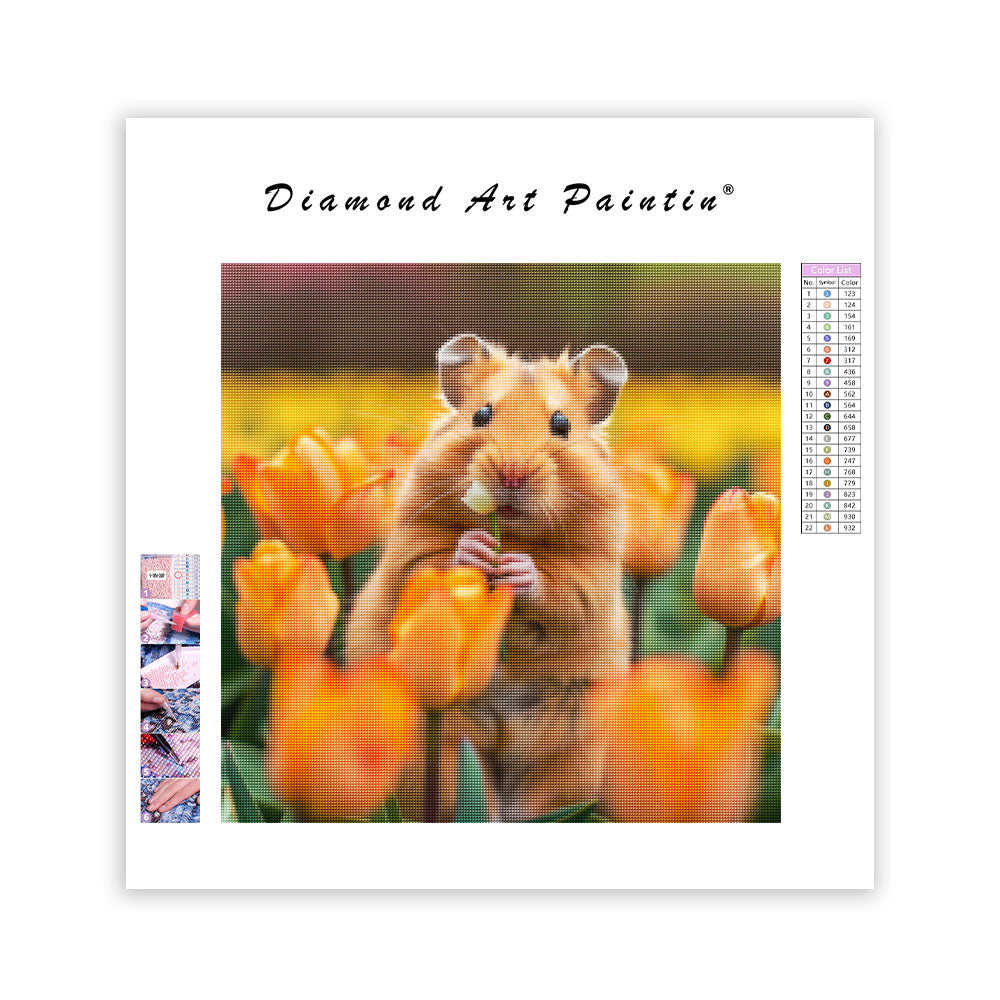Tulpanhamster – Diamantmålning