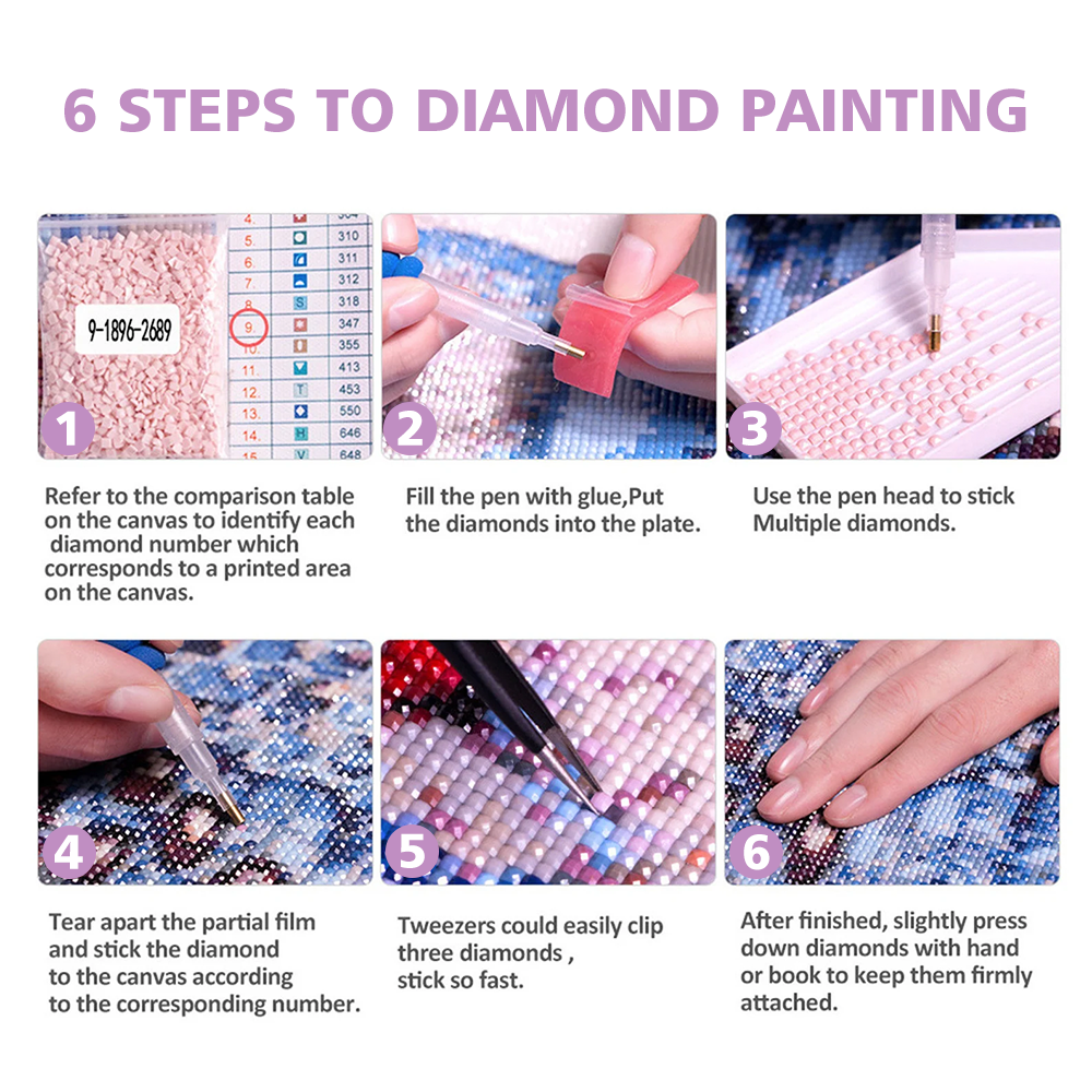 Färgglad målad valp - Diamond Painting