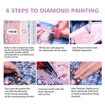 Färgglad målad valp - Diamond Painting