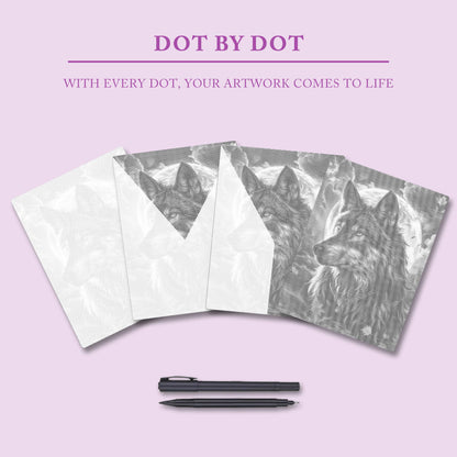 Vargkungen - Prickmålning