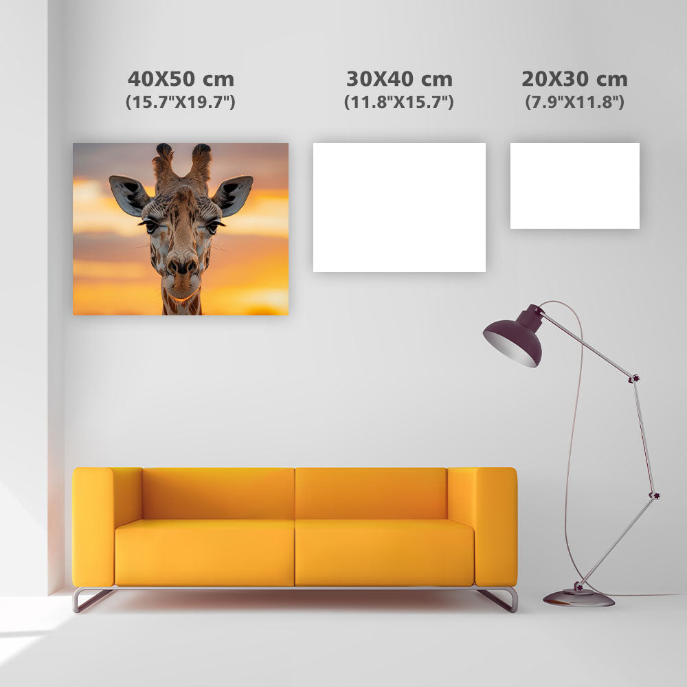 Giraff i solnedgång – Diamantmålning