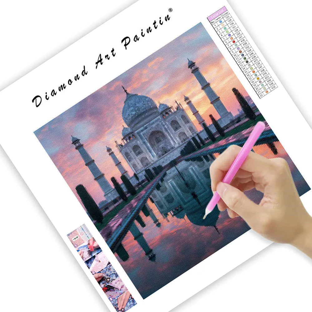 Taj Mahal i soluppgång – Diamantmålning