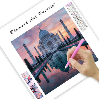 Taj Mahal i soluppgång – Diamantmålning