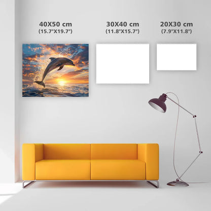 Dolphin Sunset - DiamantmåLning