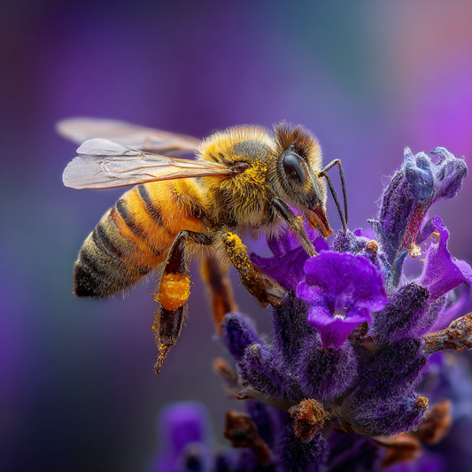 Honungsbi på lavendel – Diamantmålning