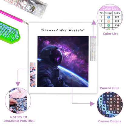 Astronaut i nebulosa – Diamantmålning