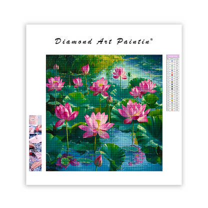 Sjö TäCkt I Blommande - DiamantmåLning