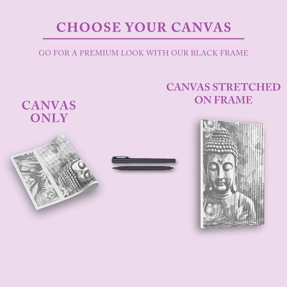 Buddha med blomma - Prickmålning