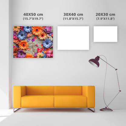 Blomsterarrangemang på papper - Diamond Painting