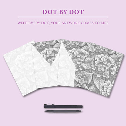 Hortensior i grupper - Prickmålning