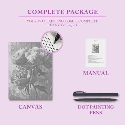 Rosa pion - Prickmålning