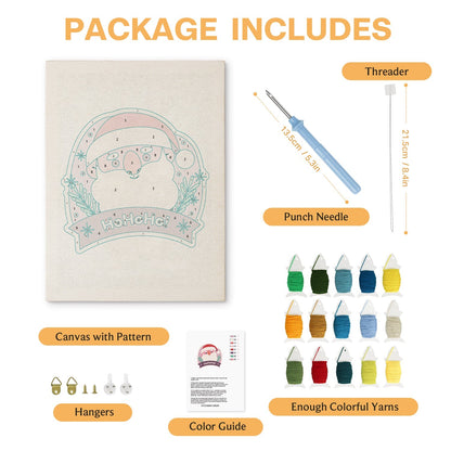 Ho ho ho-jultomte – Punch needle-broderi