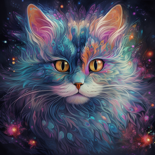 FäRgglad Katt - DiamantmåLning