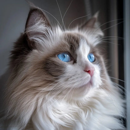 Ragdollkatt med blå ögon – Diamantmålning