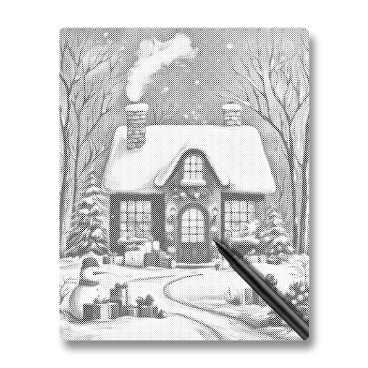 Julhuset - Prickmålning