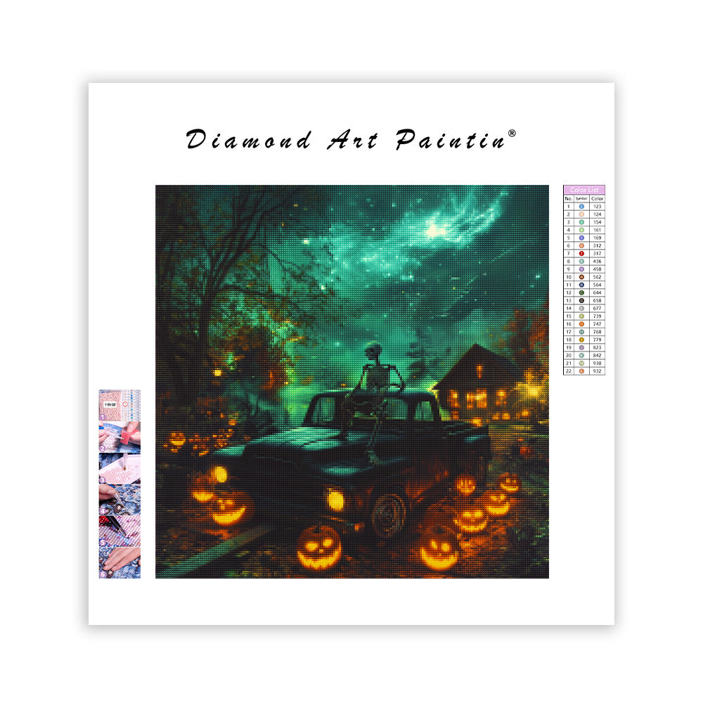 Surrealistisk Halloween Natt - Diamantmålning