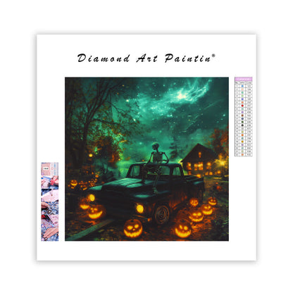 Surrealistisk Halloween Natt - Diamantmålning