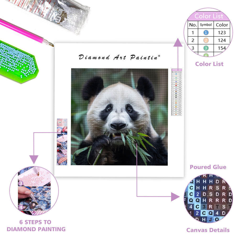Fridfull panda – Diamantmålning