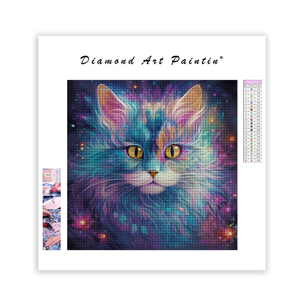 FäRgglad Katt - DiamantmåLning