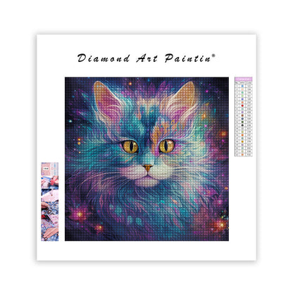 FäRgglad Katt - DiamantmåLning