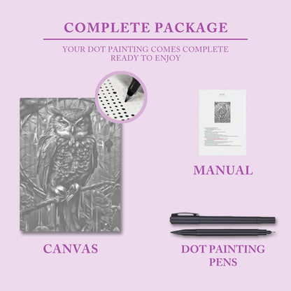 En uggla - Prickmålning