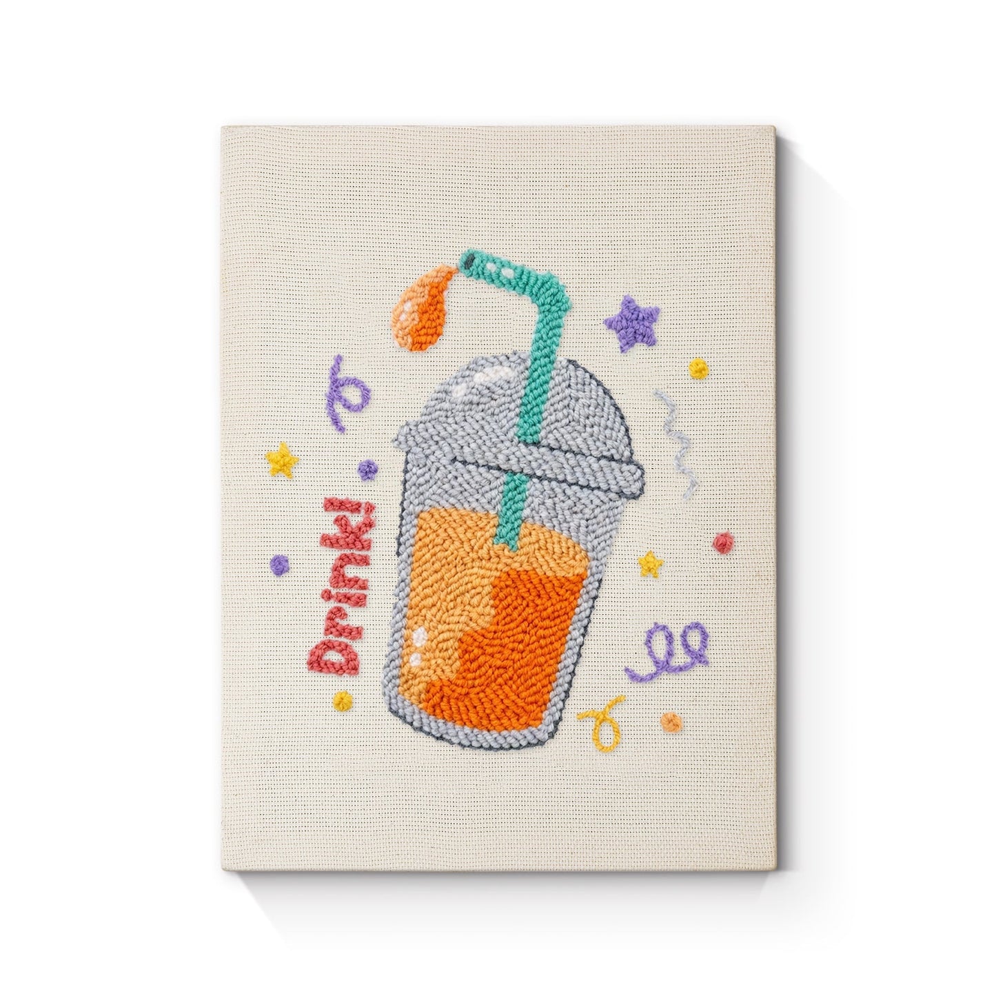 Juicedryck – Punch needle-broderi