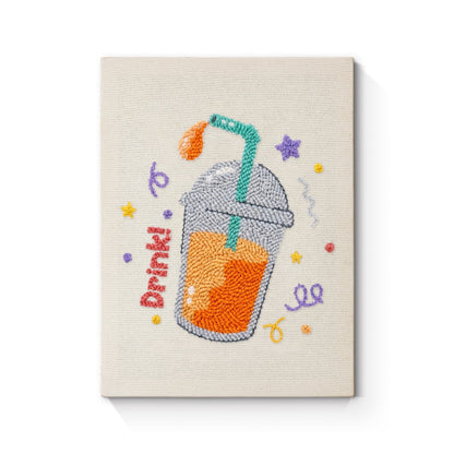 Juicedryck – Punch needle-broderi