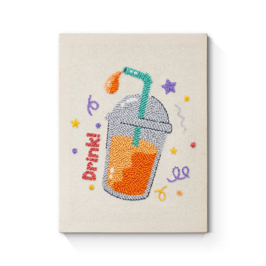 Juicedryck – Punch needle-broderi