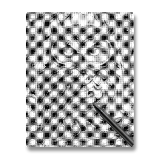 Blå Uggla - Prickmålning