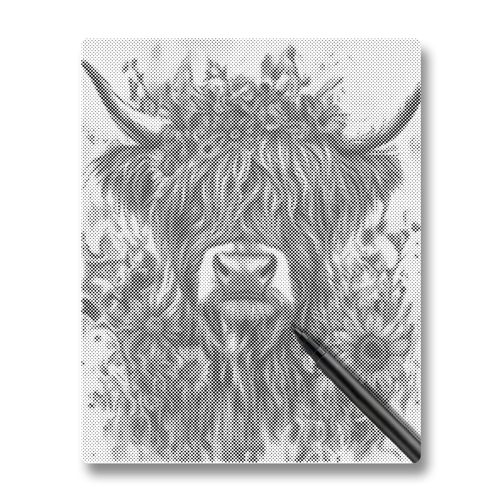 Höglandsboskap - Prickmålning