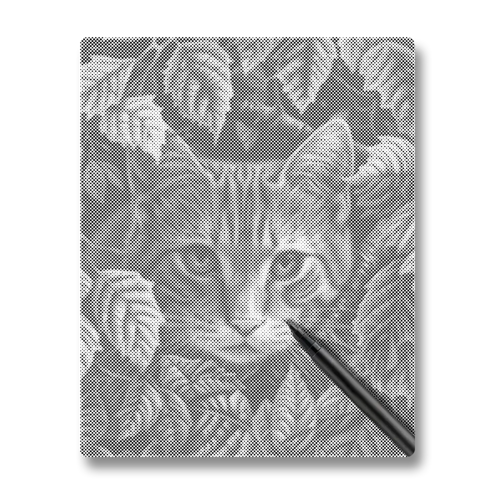 Löv och katt - Prickmålning