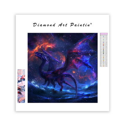 Kosmisk galaxdrake - Diamantmålning