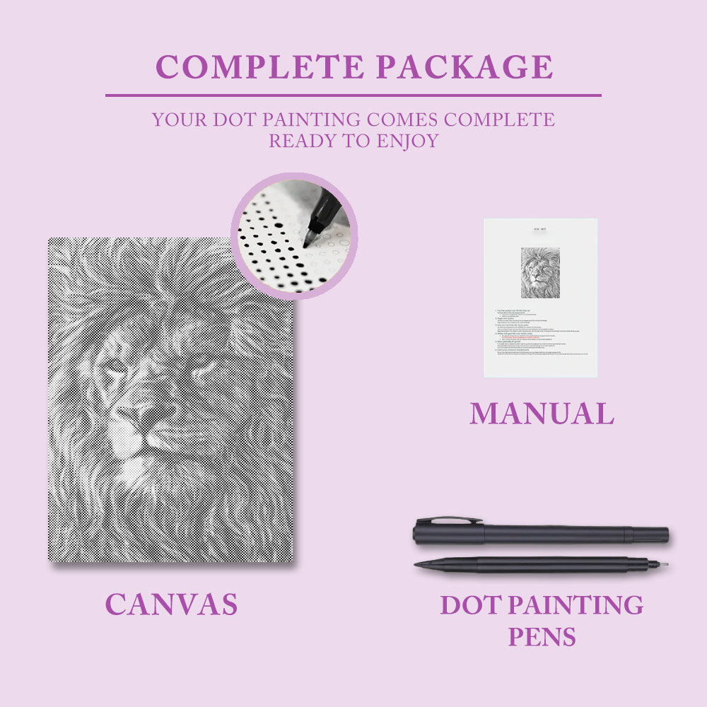 Jätteafrikanska lejon - Prickmålning