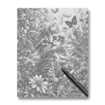 Trädgårdskattunge - Prickmålning