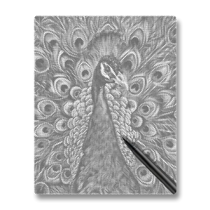 Påfågel - Prickmålning