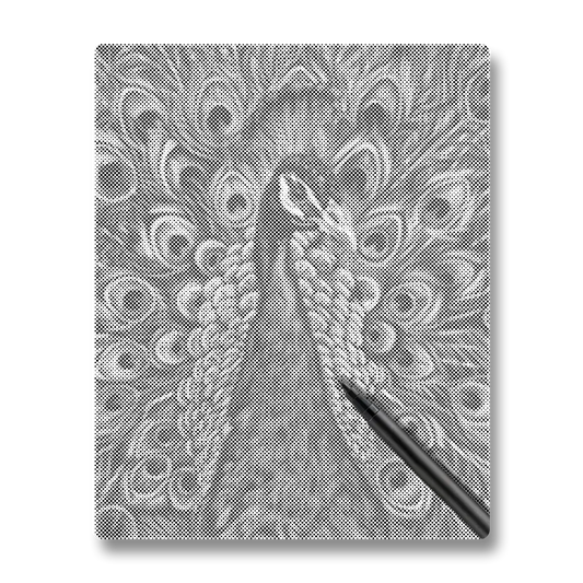 Påfågel - Prickmålning