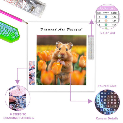 Tulpanhamster – Diamantmålning