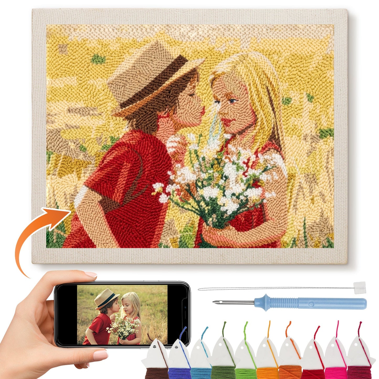 Personligt foto – Punch needle-broderi