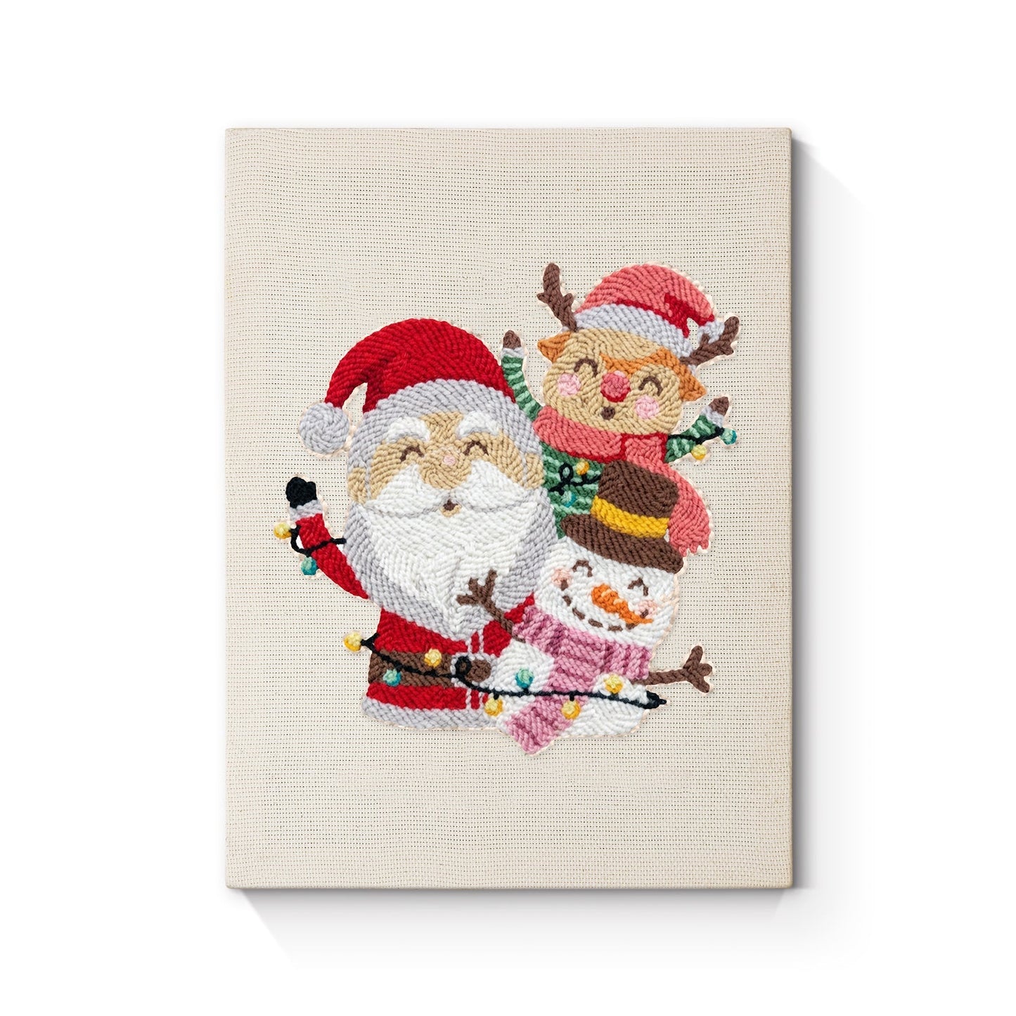 Jultomten och vänner – Punch needle-broderi