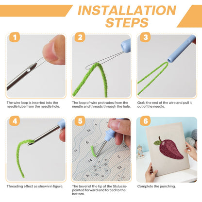 Lila päron – Punch needle-broderi